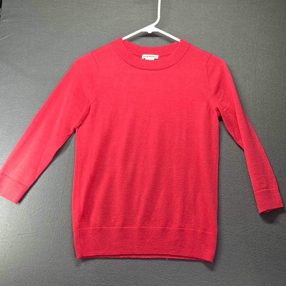Club Monaco Red Crewneck‎ Sweater